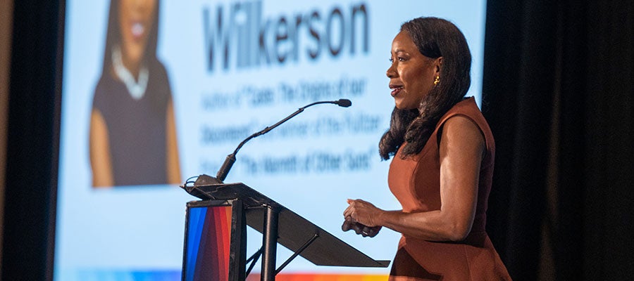 Pulitzer Prize winner and National Humanities Medal recipient Isabel Wilkerson headlined the first day of sessions at AHA's 2023 Accelerating Health Equity Conference as the opening keynote speaker.